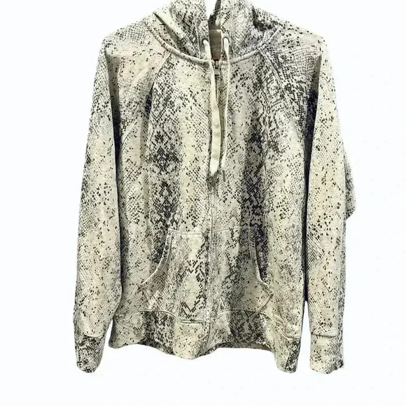 Calvin Klein Performance Sweaters - Calvin Klein winter white snake skin hoodie size M